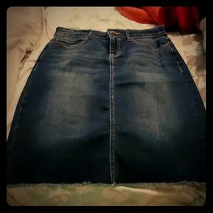 Knee Length Jean Skirt